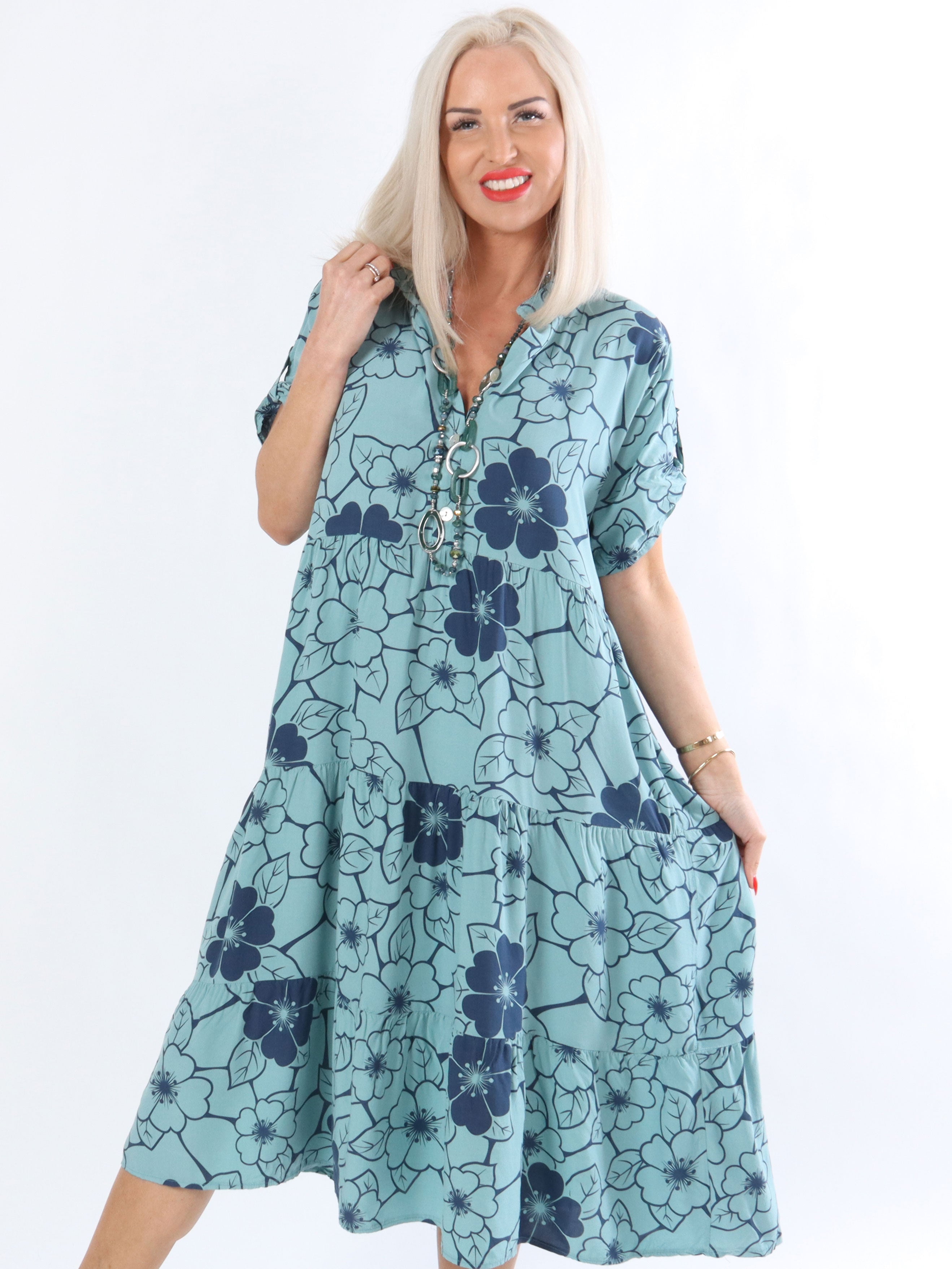 Litzy - Kjole med blomstermotiver